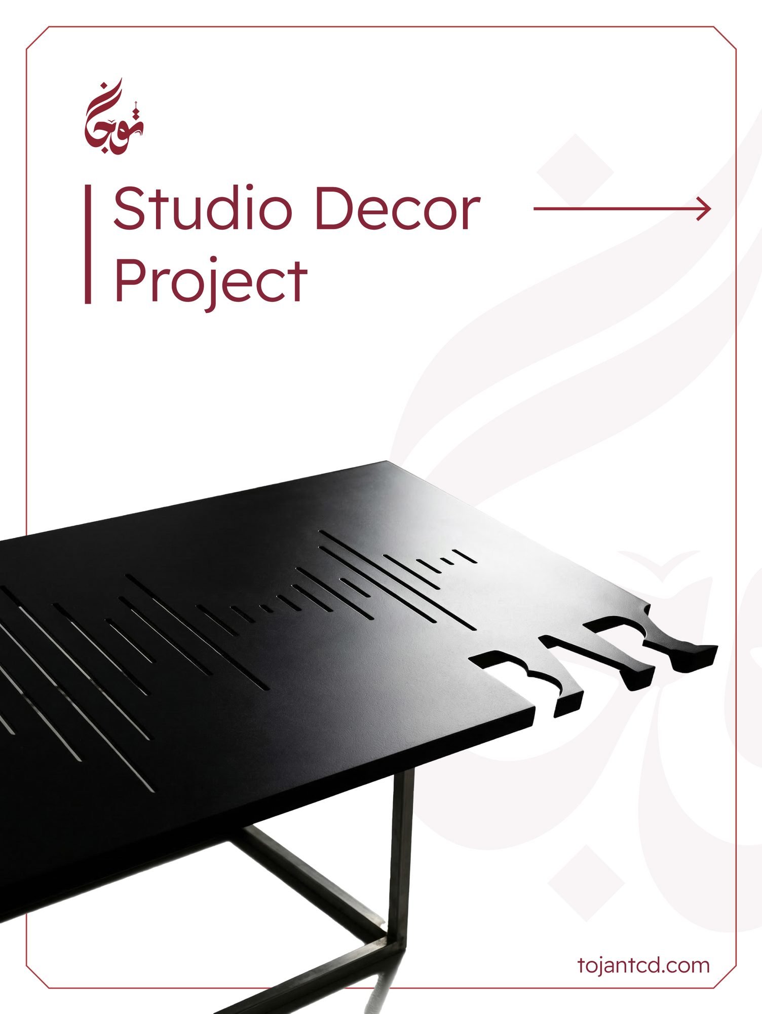 Studio Decor Project — Custom Black Furniture & TV Unit — Tojan TCD