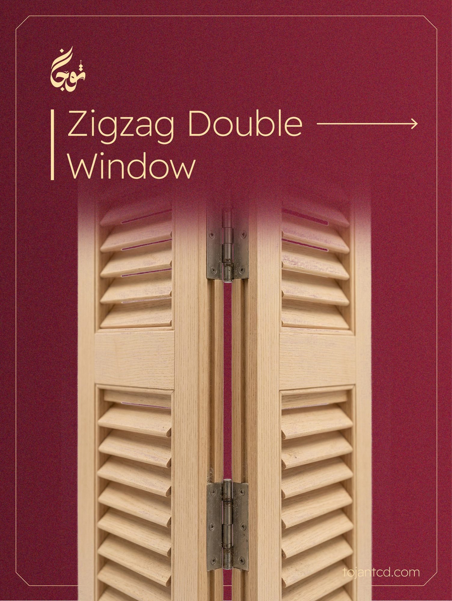 Zigzag Double Window — Wooden Shutters — Tojan TCD